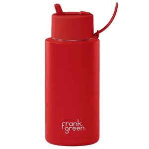 New! Frank Green 34oz. Vacuum Bottle Stainless Steel & Ceramic w/ Straw Lid.